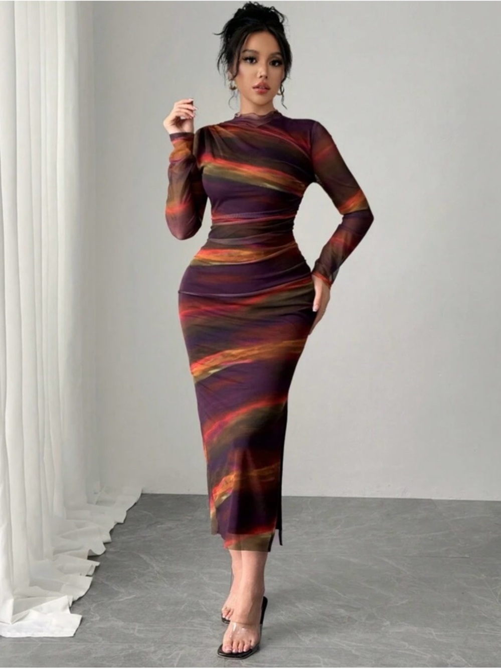 Tie dye Sculpting trendy Dress